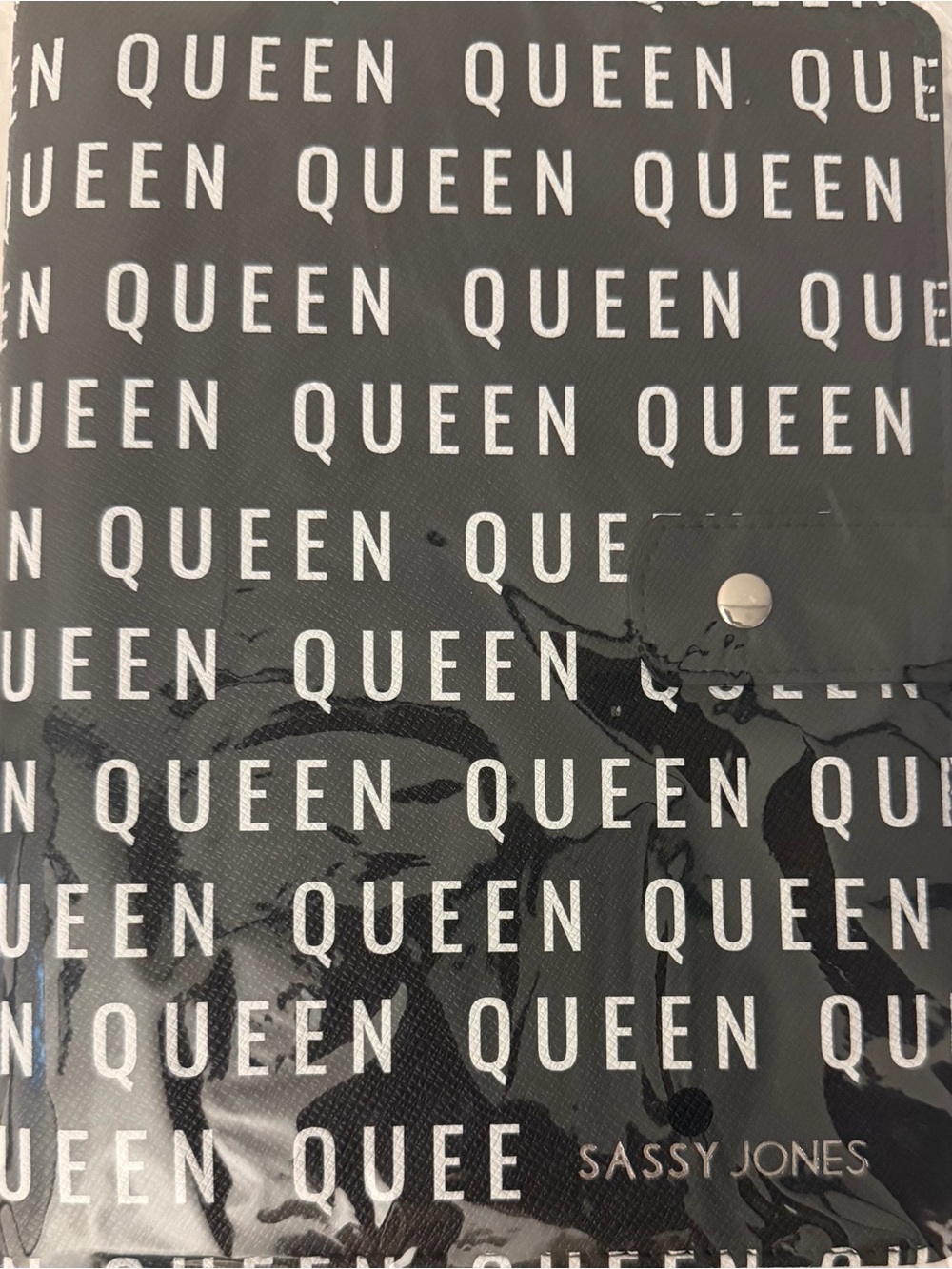 Sassy Jones Black and White "QUEEN" Journal.